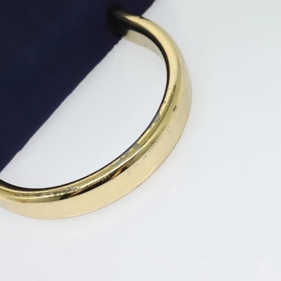 PRADA Hand Bag Nylon Metal Blue Gold Auth 137214 - Picture 8 of 16